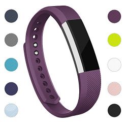 iGK For Fitbit Alta Bands and Fitbit Alta HR Bands, Newest Adjustable Sport Strap Replacement Bands for Fitbit Alta and Fitbit Alta HR Smartwatch Fitness Wristbands with Metal Clasp Purple Small