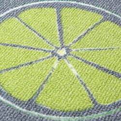Carvapet 2 Piece Non-Slip Kitchen Mat Rubber Backing Doormat Runner Rug Set, Lemon Design