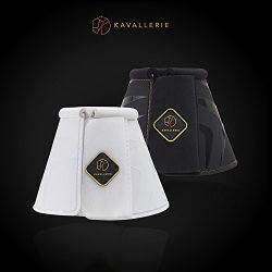 Kavallerie Classic Anti-Spin Bell Boots, Overreaching Protection, Durable with Secure Fit, Perfect for Cross Country, Hunting, Jumping and Exercises-XL-Black