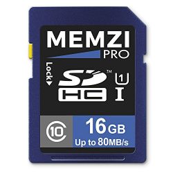 MEMZI PRO 16GB Class 10 80MB/s SDHC Memory Card for Kodak PixPro AZ651, AZ526, AZ525, AZ522, AZ521, AZ501, AZ422, AZ421, AZ401, AZ365, AZ362, AZ361, AZ252, AZ251 Digital Cameras