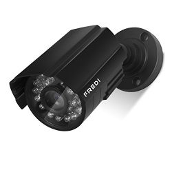 FREDI Security Camera HD 720P 24PCS IR-LEDs with IR Cut CCTV Camera Home Security Day/Night Waterproof Camera- 98ft IR Distance