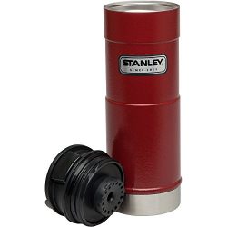 Stanley Classic One Hand Vacuum Mug, Hammer Tone Crimson, 16-Ounce