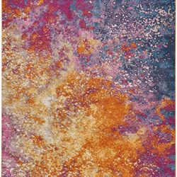 Nourison Passion Modern Abstract Colorful Sunburst Area Rug