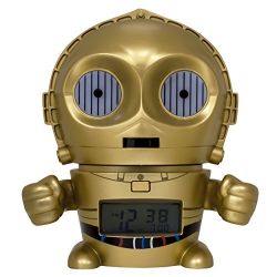 Bulb Botz Star Wars 2021418 The Last Jedi C3PO Kids Night Light Alarm Clock with Characterised Sound | gold/yellow | plastic | 5.5 inches tall | LCD display | boy girl | official