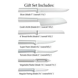 Rada Cutlery Knife Set – 7 Stainless Steel Culinary Knives Starter Gift Set Made in USA