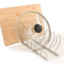 Spectrum Diversified Euro Lid Organizer, Plate Rack, Lid Holder, Rounded, Satin Nickel