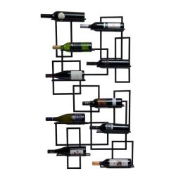 Oenophilia Mid Century Wall Mount Wine Rack - 10 Bottle