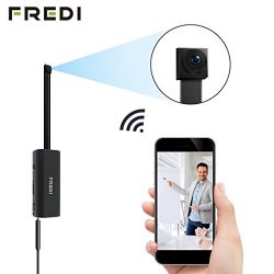 Hidden camera,FREDI Spy Camera 720P Wireless WiFi IP Cameras Home/Office Security Mini Portable Covert Nanny Cam works for iPhone ios/Android mobilephone PC
