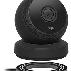 Logitech Circle Wireless HD Video Battery Powered Security Camera with 2-way talk - Black, Works with Alexa