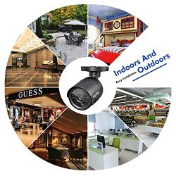 SANNCE HD 900TVL CCTV Security Camera Day Night Vision 24 IR Leds Weatherproof Wide Angle 3.6mm Lens Bullet Video CCTV Camera, IP 66 Weatherproof, No Power Supply No Cable