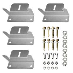 HQST Solar Panel Mounting Z Brackets with Nuts and Bolts - 4 Sets of RV, Boat, Roof, Wall and other Off Gird Installation