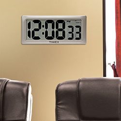 Timex 75071TA2 13.5" Large Digital Clock with 4" Digits and Intelli-Time Technology