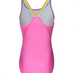 Girl's One Piece Cat Printed Swimsuit Thin Straps Bathing Suit