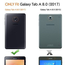 Galaxy Tab A 8.0 2017 Case, Newshine Slim Standing Cover Auto Sleep/Wake Folio Case for 8.0 inch Samsung Galaxy Tab A (2017 Release, T380/ T385), NOT FIT 2015 Tab A 8.0 - White Cat