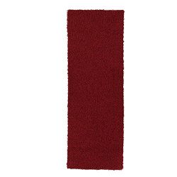Sweet Home Stores Cozy Shag Collection Red Solid Shag Rug