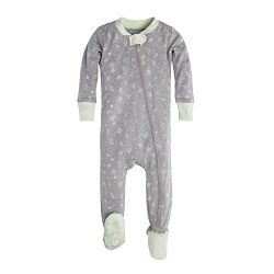 Burt's Bees Baby Unisex Baby Infant Organic Zip Front Non-Slip Footed Sleeper Pajamas, Desert Terrain, 3-6 Months