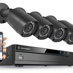 Amcrest HD 1080P-Lite 8CH Video Security Camera System w/ Four 1280TVL (720P) IP67 Outdoor Cameras