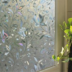 BigBig Home 3D Effects Self-Adhesive Electrostatic Toilet Balcony PVC Window Film,3 Sizes Available.(23.6*72 inches)