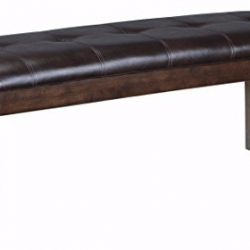 Ashley Furniture Signature Design - Haddigan Upholstered Dining Room Bench - Casual Tufted Seating - Dark Brown