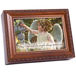 Cottage Garden Angel In The Garden Woodgrain Inspirational Traditional Music Box Plays How Great Thou Art