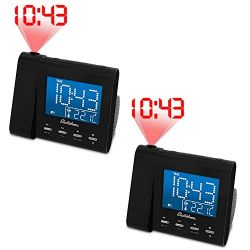 Electrohome Projection Alarm Clock with AM/FM Radio, Battery Backup