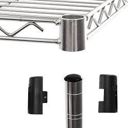 Seville Classics 5-Tier UltraZinc Steel Wire Shelving /w Wheels, 14" D x 30" W x 60" H