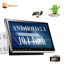 New Arrival!! 10.1" Upgraded Android 7.1 Quad Core Double Din Car Stereo Car DVD/CD Player In Dash GPS Navigation with Radio Receiver Support Bluetooth WIFI AM/FM Subwoofer+Free Reverse Camera!!
