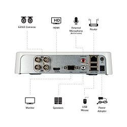 EZVIZ TRIPLE HD 3MP Outdoor Surveillance System, 4 Weatherproof HD Security Cameras, 4 Channel 1TB DVR Storage, 100ft Night Vision, Customizable Motion Detection