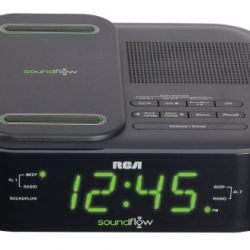 RCA Clock Radio with Soundflow Wireless Audio and USB Charging
