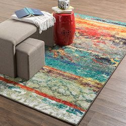 Mohawk Home Strata Eroded Distressed Abstract Printed Area Rug