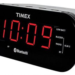 Timex T332S Bluetooth Dual Alarm Radio Alarm Clock, Black
