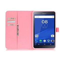 Galaxy Tab A 8.0 2017 Case, Newshine Slim Standing Cover Auto Sleep/Wake Folio Case for 8.0 inch Samsung Galaxy Tab A (2017 Release, T380/ T385), NOT FIT 2015 Tab A 8.0 - White Cat