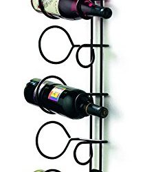 Spectrum Diversified Wine Rack, Wall Mount, 6-Bottle, Black