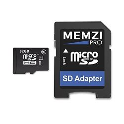 MEMZI PRO 32GB Class 10 90MB/s Micro SDHC Memory Card with SD Adapter for Samsung Galaxy J1 Series Cell Phones