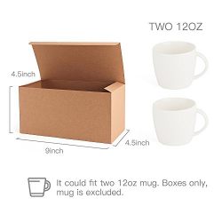 MESHA Recycled Gift Boxes 9x4.5x4.5 Inch Brown Paper Boxes 100PCS Kraft Favor Boxes for Party, Wedding, Gift