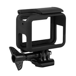 Kupton Frame for GoPro Hero (2018) / 6 / 5 Housing Border Protective Shell Case Accessories for Go Pro Hero6 Hero5 Black with Quick Pull Movable Socket and Screw (Black)