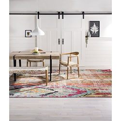 Safavieh Monaco Collection Modern Bohemian Multicolored Distressed Area Rug (3' x 5')