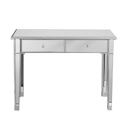 Southern Enterprises Mirage Mirrored 2 Drawer Media Console Table