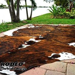 Rodeo Real Cowhide Genius Leather Hair on leather rug