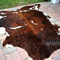 Rodeo Real Cowhide Genius Leather Hair on leather rug