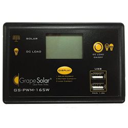 Grape Solar GS-PWM-165W PWM Solar Charge Controller, 165-watt