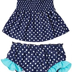 ALove Baby Girls Ruffle Two Piece Swimsuit Toddler Swimwear
