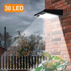 30 LED Solar Lights Outdoor, Super Bright Iextreme Solar Motion Sensor Lights, Wireless Waterproof Security Lights with 120 Degree Wide Angle Illumination for Wall, Driveway, Patio, Yard, Garden