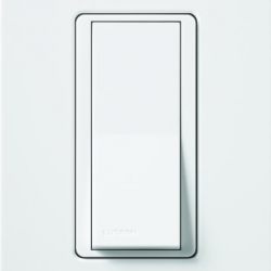 Lutron Claro On/Off Switch, 15-Amp, Single-Pole, CA-1PS-WH, White