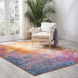 Nourison Passion Modern Abstract Colorful Sunburst Area Rug