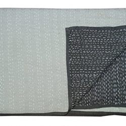 Bhavya International 100% Cotton Kantha Quilt Reversible Handmade Bedspread