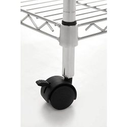 Seville Classics 5-Tier UltraZinc Steel Wire Shelving /w Wheels, 14" D x 30" W x 60" H