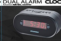 Sylvania AM/FM Clock Radio With Dual Alarm Clock, Digital Tuning