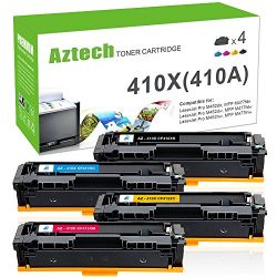 Aztech 410X Compatible for HP 410A 410X HP M477fnw M477fdn Toner Cartridge for HP Laserjet MFP M477fnw M477fdw M477fdn Toner HP LaserJet Pro M452dn M452dw M452nw Toner (CF410X CF411X CF412X CF413X)