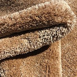 Maxy Home Comfy Luxury Beige 2 ft. 7 in. x 3 ft. 11 in. Premium Shag Area Rug